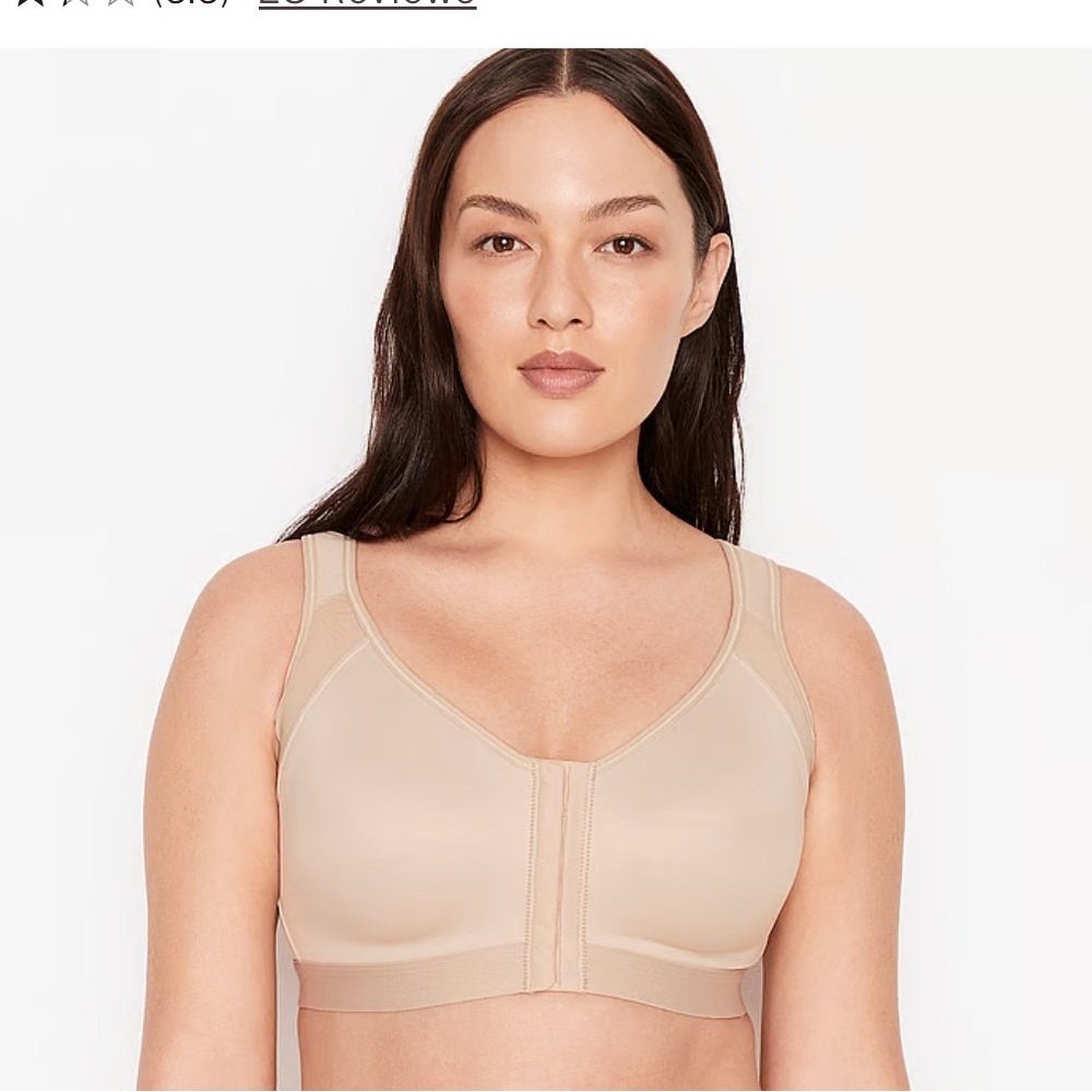 LEONISA SHAPEWEAR unlined wireless posture corrector bra NWT SIZE 34 Cute tan
